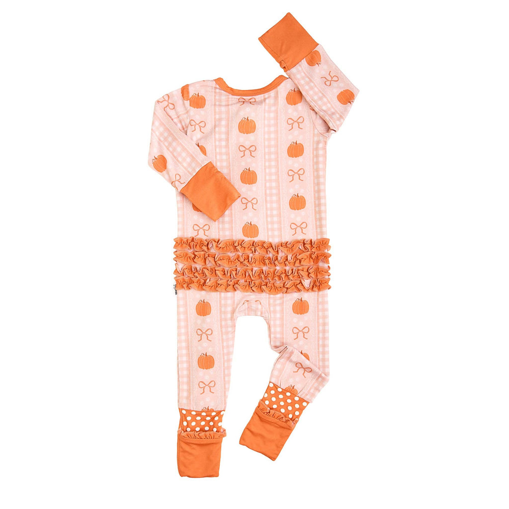 Pumpkins and Bows Bamboo Zippy