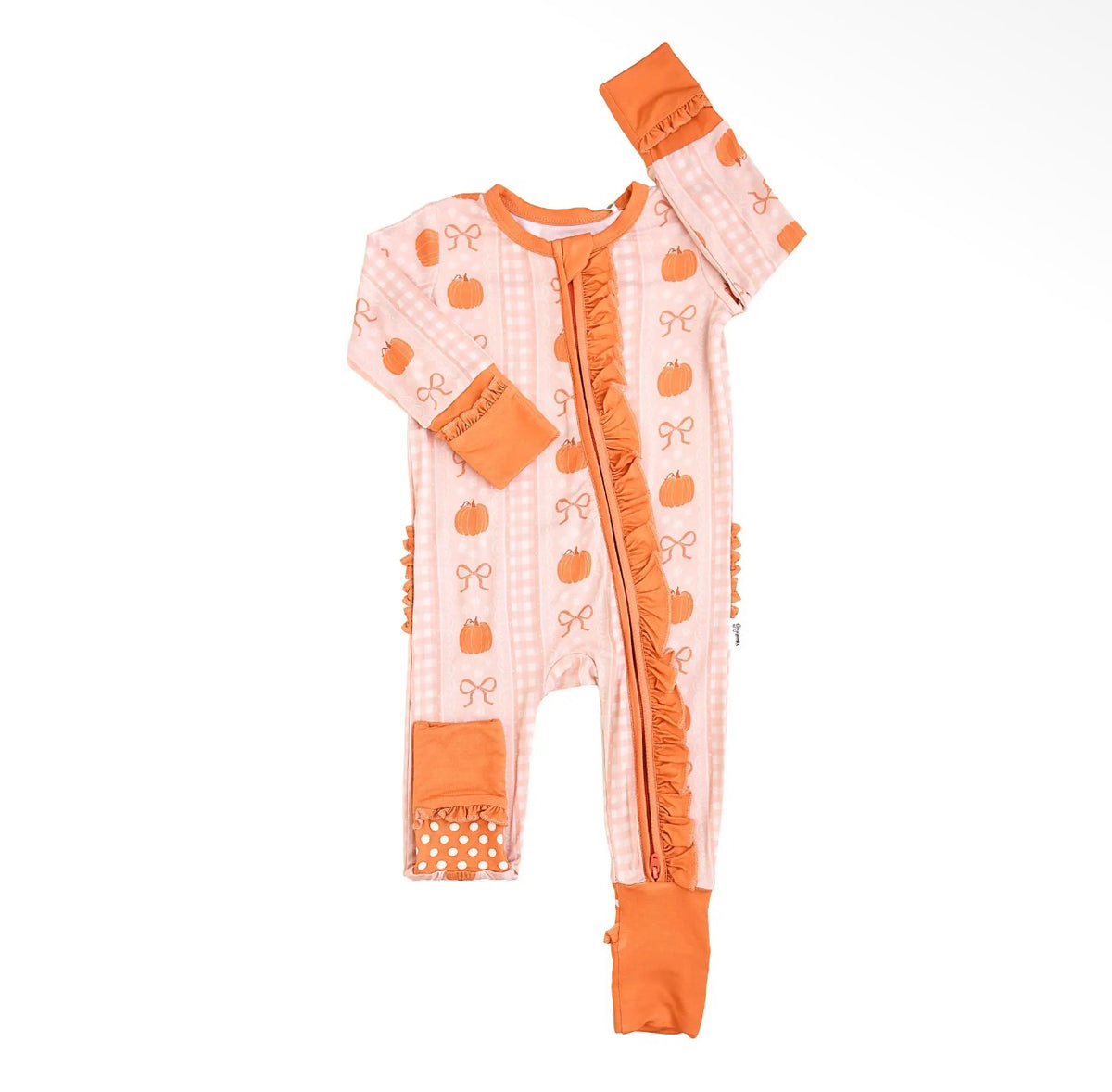 Pumpkins and Bows Bamboo Zippy