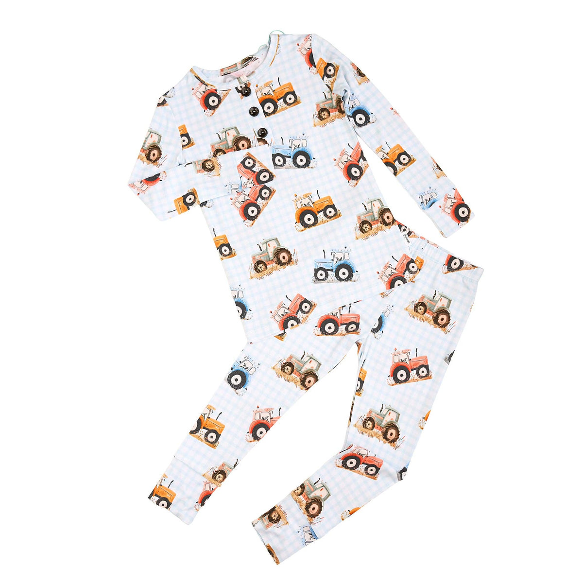 Little Farmer Tractor Bamboo Two Piece Set