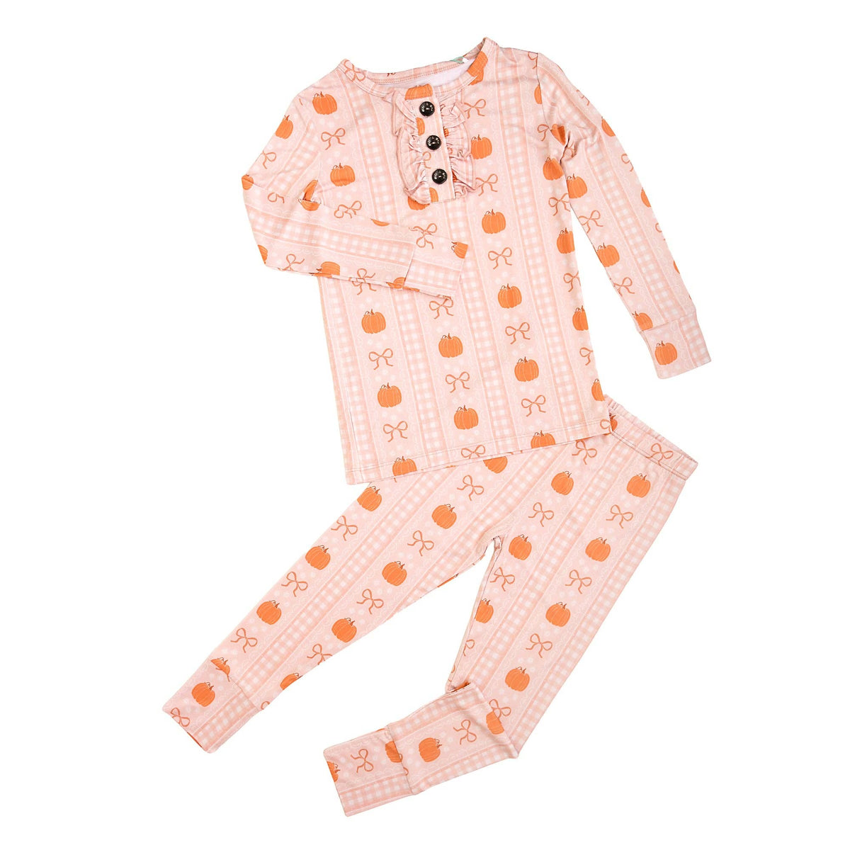 Pumpkins and Bows Bamboo Two Piece Set