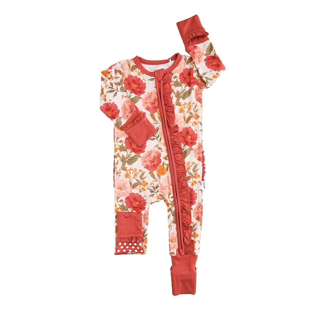 Autumn Blossoms Ruffle Bamboo Zippy