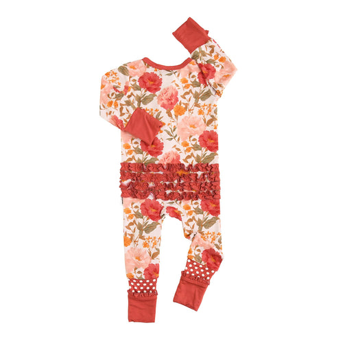 Autumn Blossoms Ruffle Bamboo Zippy