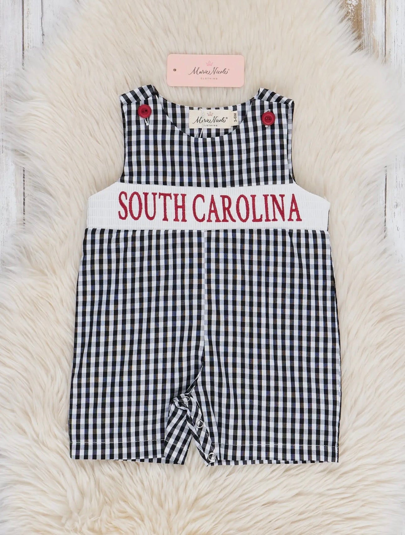 South Carolina Smocked Gingham Jon Jon