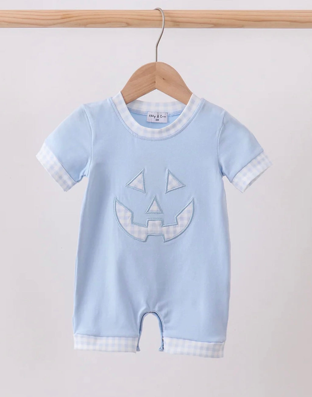 Blue Jack-O-Lantern Appliqué Romper