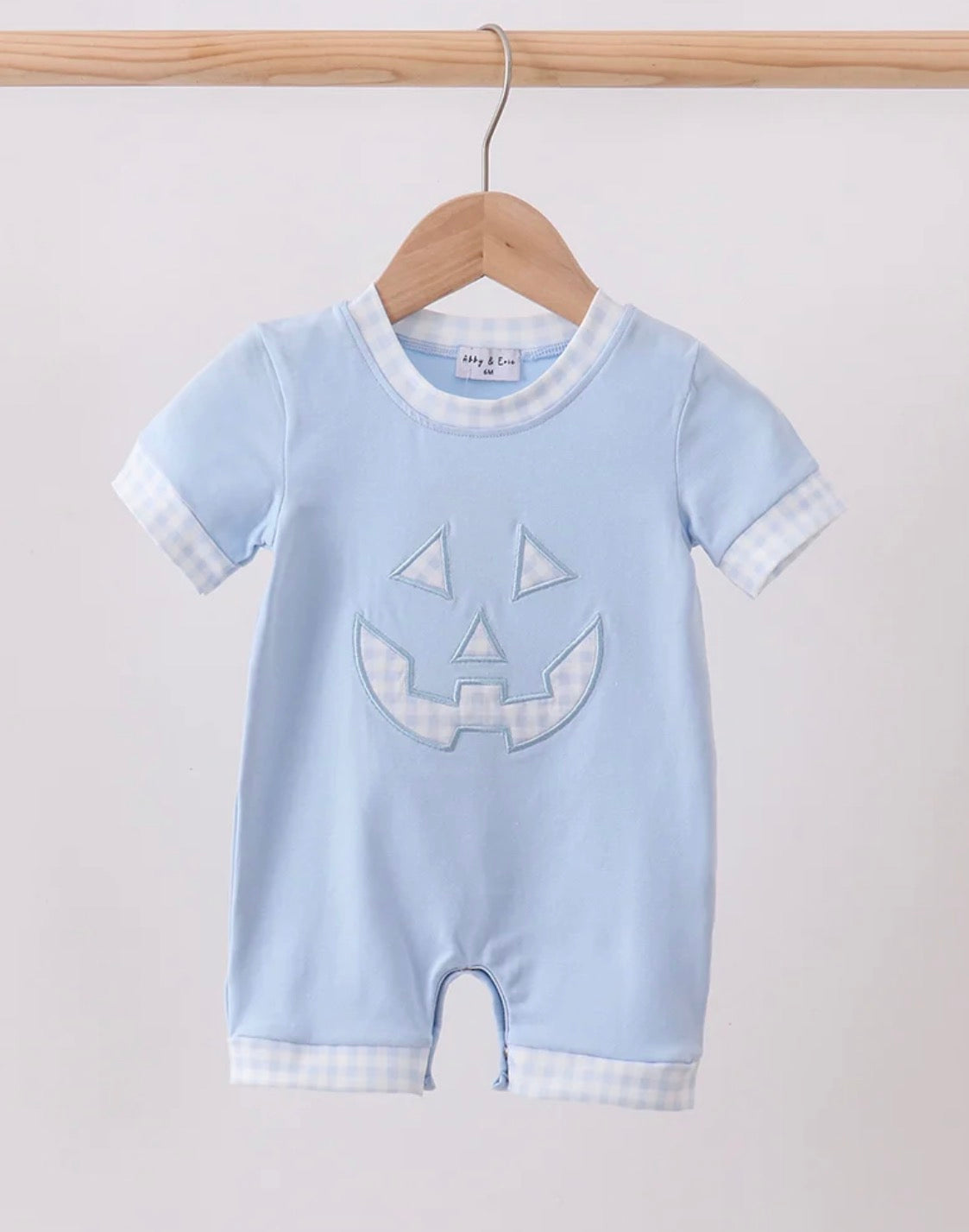 Blue Jack-O-Lantern Appliqué Romper