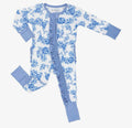 Blue Peony Bamboo Zippy