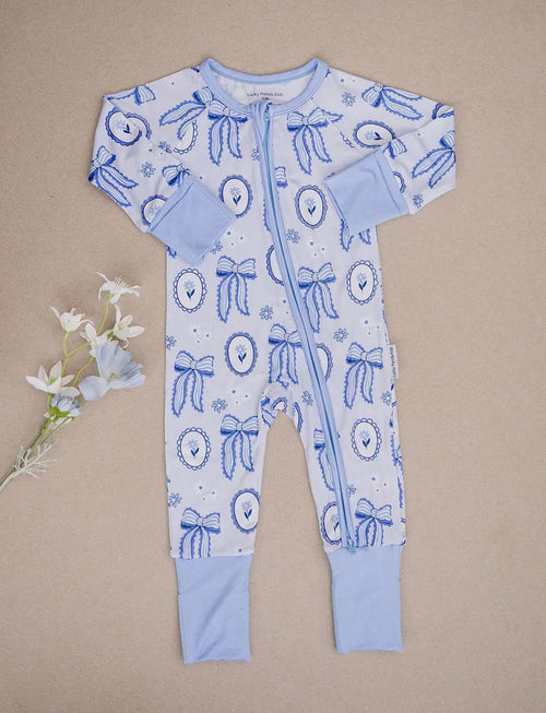 Blue Bow Bamboo Zippy